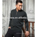 men's 100% worsted cashmere zip pullover